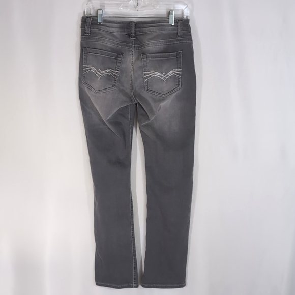 Lee Platinum Label Grey Gray Jeans Mid Rise Straight Leg Selvedge Denim - Size 6 - Picture 4 of 11